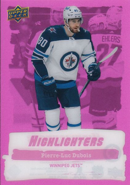 insert karta PIERRE-LUC DUBOIS 22-23 UD Ser. 2 Highlighters Pink číslo HL-16